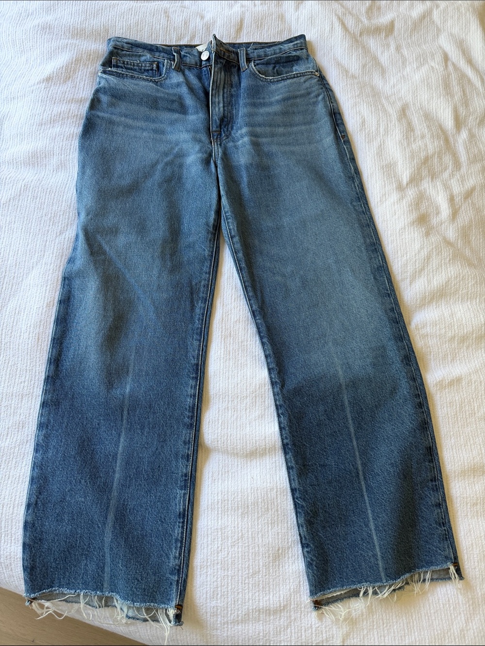 Frame Denim Light Blue Crop Jeans